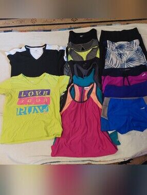 Reebok Avia Tek Gear Old Navy racerback tank tops shorts Active Tee Lot